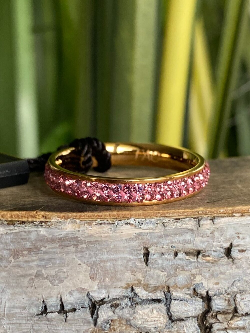 Fifth Avenue Eternal Luxe Rose Gold Pink Swarovski Crystal Eternity Ring 8 NWT